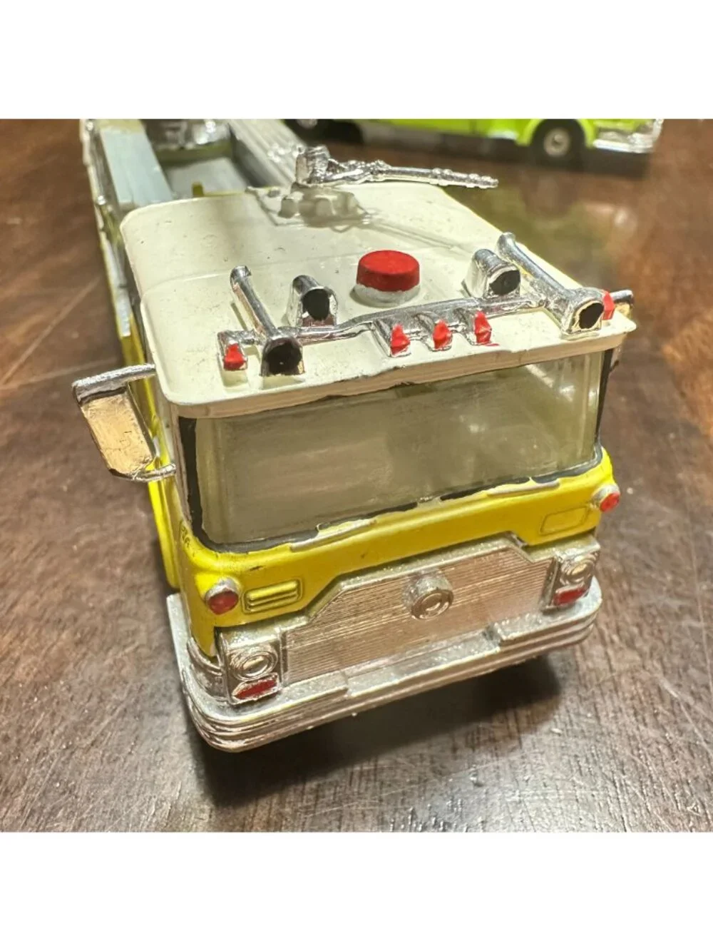 Two Playart GATA Die Cast Fire Engines Green & Yellow